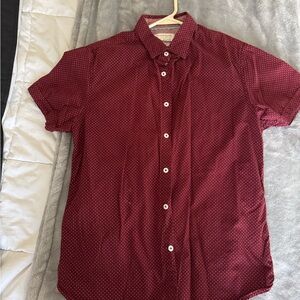 Denim & Flower Maroon Button Down Shirt